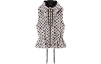 LOUIS VUITTON 1AC0QH Monogram Mink Sleeveless Peplum Jacket