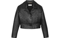 SAINT LAURENT SS22 Leather Jackets Coats Women's Black