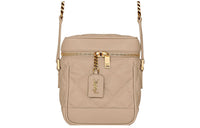 SAINT LAURENT Vanity Grain Leather Chain Bag, Crossbody Bag, Shoulder Bag Women's Beige