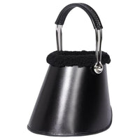 HERMES Calfskin Bucket Bags Handbags Women's Black