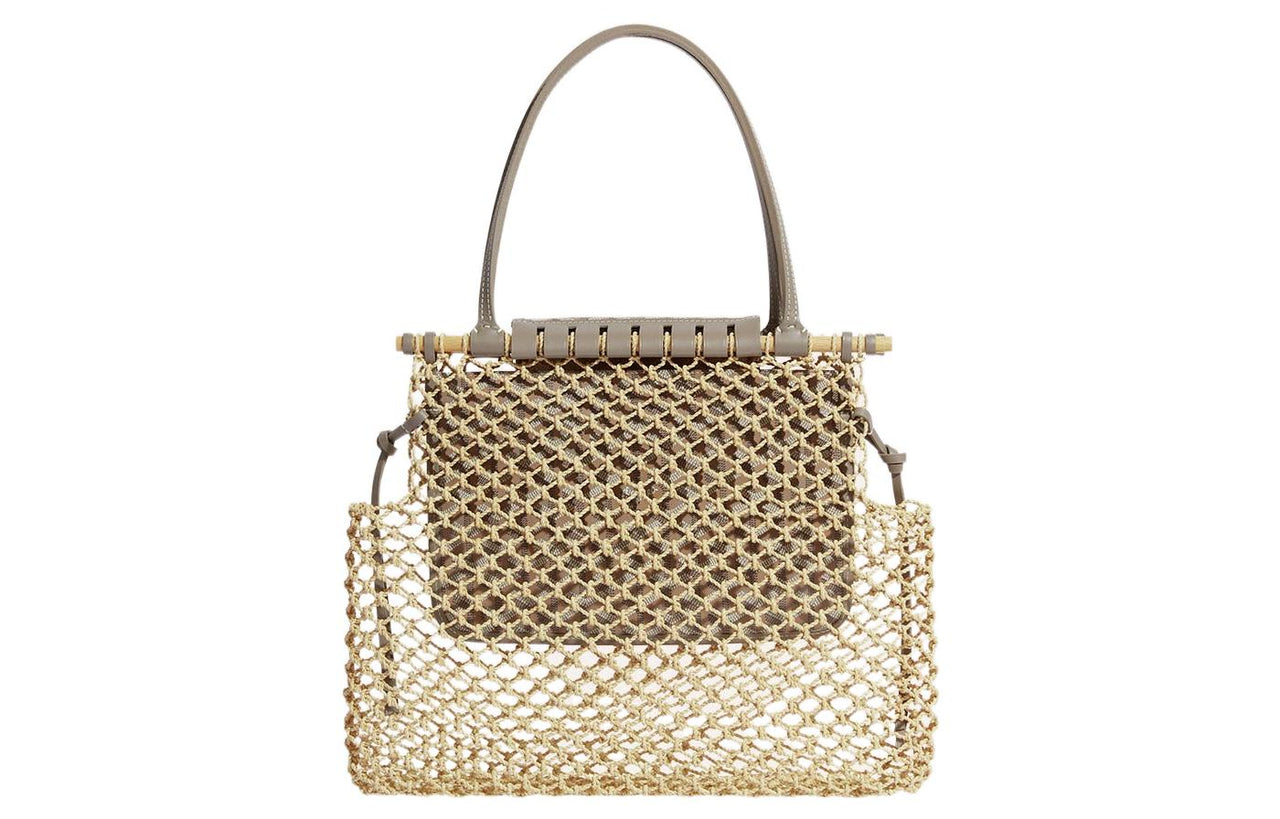 GOYARD Aligre Raffia With Canvas Shopping Bag Shoulder Bags Handbags Regular Women's Gray/Beige