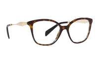 PRADA Acetate Irregular Shape Eyeglass Frames Women's Tortoiseshell