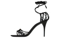 SAINT LAURENT Babylone Logo Plaque Sandals Women's