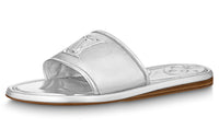 LOUIS VUITTON Magnetic Quiet Slide Slippers Women's Silver