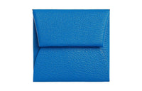 HERMES Bastia Mysore Goat Skin Wallet Women's T7 Bleu Hydra Water Nymph Blue