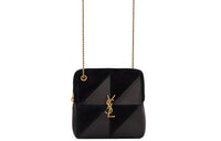SAINT LAURENT Sheepskin Shoulder Bag Women's Black
