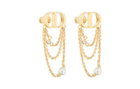 DIOR Metal Earrings Women's Gold