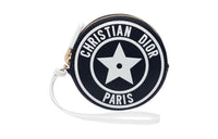 DIOR Cow Leather Coin Purse Women's Blue
