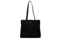 PRADA Nylon With Calfskin One Shoulder Handbags Unisex Black