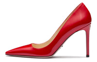 PRADA Patent Slim Heel High Heels 9.5cm Women's Red