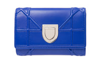 DIOR Cow Leather Wallet Women's Blue