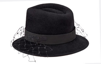 DIOR Rabbit Fur Felt Nylon Hats & Caps Women's Black