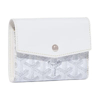 GOYARD Canvas With Calfskin Wallet Women's White
