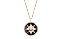 DIOR 18K Gold, Diamond, Onyx Necklaces Women's Black