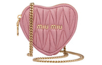 MIU MIU Soft Sheep Leather Shoulder Bag Crossbody Bag Mini Women's Pink