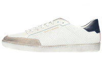 SAINT LAURENT Stylish Skateboarding Shoes Men's White Blue Vintage Version