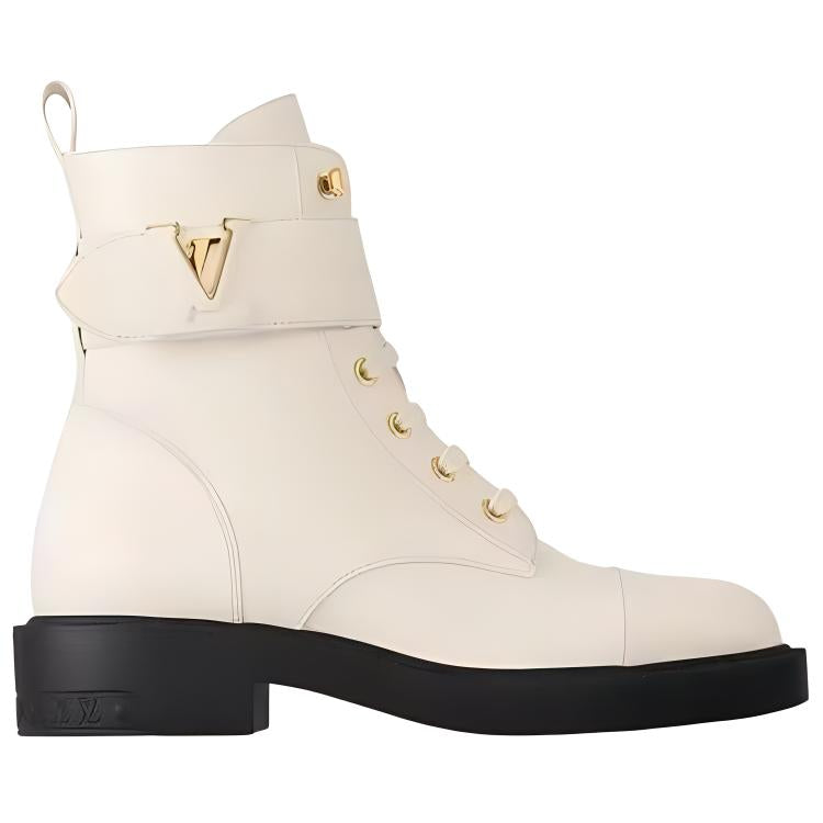 LOUIS VUITTON Citizen Ankle Boots Women's White