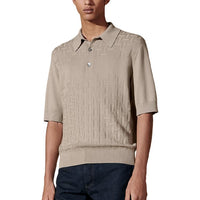 HERMES SS24 Polo Shirt Men's Sand Yellow