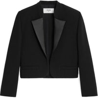 CELINE Jacket In Satin lined Double Faced Wool Crepe