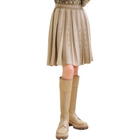 HERMES Casual Short Skirts Women's Clay Beige