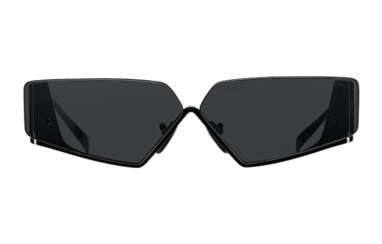 PRADA Alloy Irregular Shape Sunglasses Women's Black