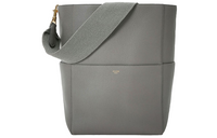 CELINE Sangle Grain Cow Leather Bucket Bag, Portable Crossbody Bag, Shoulder Bag Women's