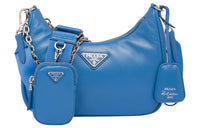 PRADA Re Edition Nappa Leather Crossbody Bag, Shoulder Bag Women's Blue