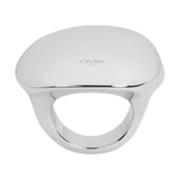 CELINE Formes Abstraites Sphere Ring In Brass With Rhodium Finish