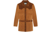 SAINT LAURENT Leather Jackets Women's Walnut