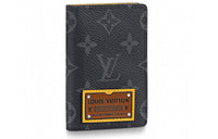 LOUIS VUITTON Pocket Organizer Monogram Eclipse Gaston Label Savane Yellow