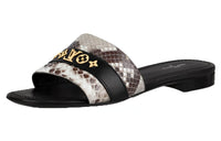 LOUIS VUITTON Revival Slippers Women's Snakeskin Print