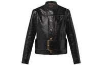 LOUIS VUITTON Oversized Belt Embossed Monogram Leather Jacket