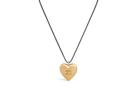 CELINE Brass Cotton Necklaces Women's Gold/Black