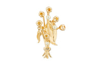 DIOR Copper Alloy Artificial Resin Brooches Women's Gold