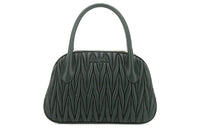 MIU MIU Leather Handbag Shoulder Bag Unisex Green