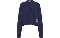 MIU MIU SS22 Loose Fit Sweater Women's Blue