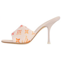 LOUIS VUITTON Slide Slippers 9cm Women's Ecru