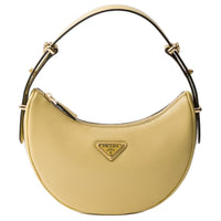 PRADA Leather Handbag, Shoulder Bag Women's Vanilla