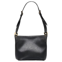 LOUIS VUITTON Leather Shoulder Bag Women's Black