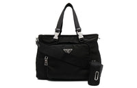 PRADA Nylon Fabric Pet Travel Bag Handbag Regular Women's Black