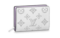 LOUIS VUITTON Cow Leather Coin Purse Women's White