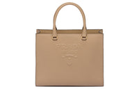 PRADA Saffiano Leather Shoulder Bag Crossbody Bag Handbag Medium Size Women's Sandy Beige