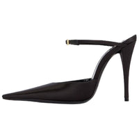SAINT LAURENT Closed Toe Slippers 11cm Women's Black