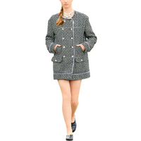 CHANEL Coats Women's Black White