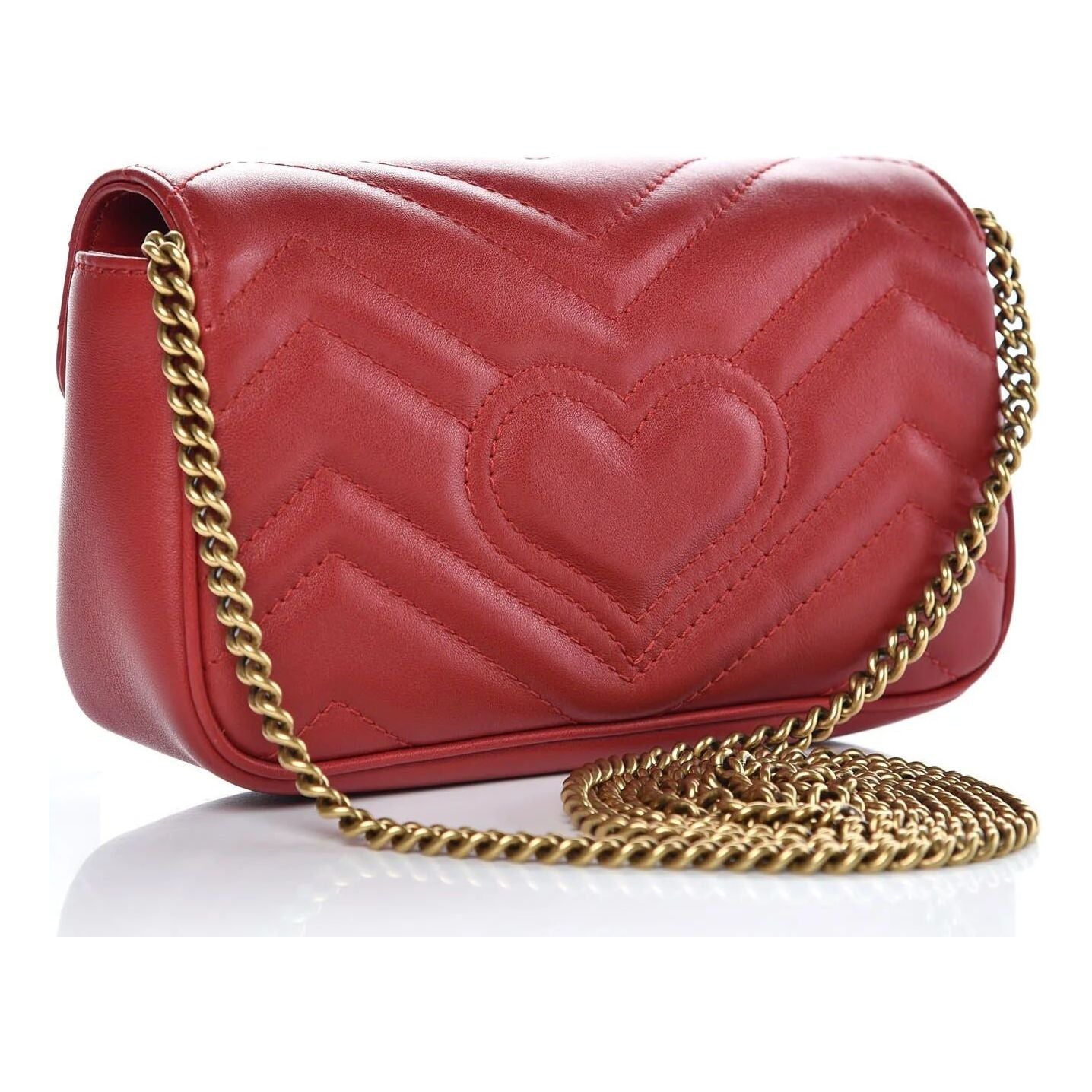 Gucci GG Marmont Matelasse Super Mini Bag 'Hibiscus Red' 476433-DTDCT-6433