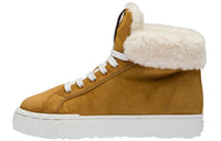 MIU MIU High-Top Stylish Skateboarding Shoes Women's Cognac