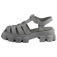 PRADA Monolith Roman Sandals 5cm Women's Gray