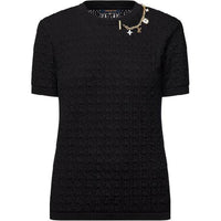 LOUIS VUITTON 1AFZLY Lace Knit Charm T-Shirt