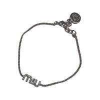 MIU MIU Copper Alloy Bracelets Women's Steel/Teal