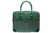 GOYARD Ambassade Canvas With Leather Handbags Briefcases Small Size Unisex Green